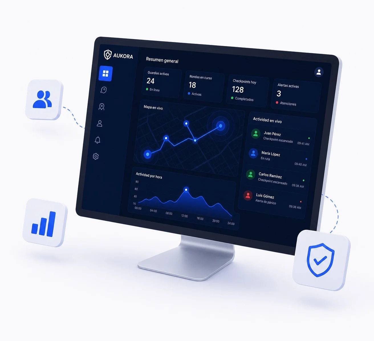 Supervisor and operations tools concept: mobile and web dashboard